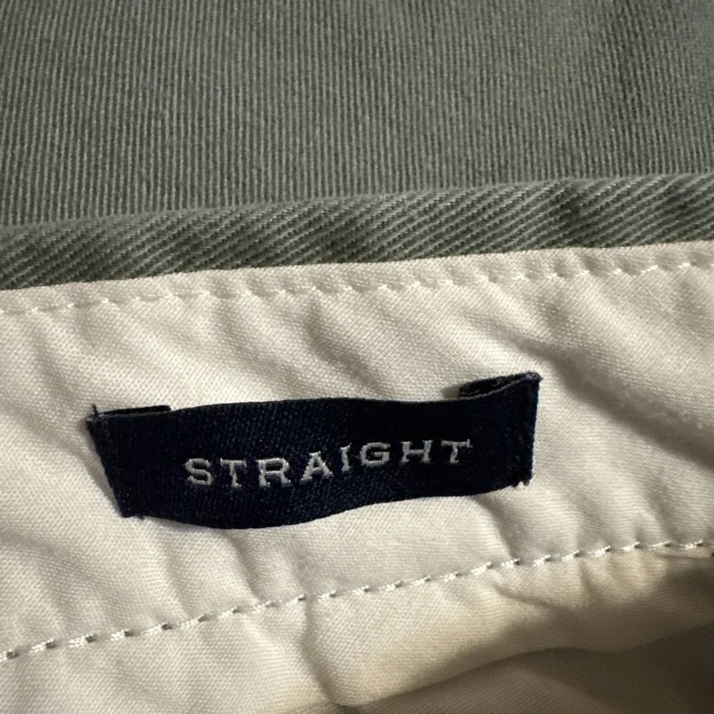 J.Crew Factory‎ Pants Men's 34/32 Straight Flex Sage Green Cotton Twill Chinos